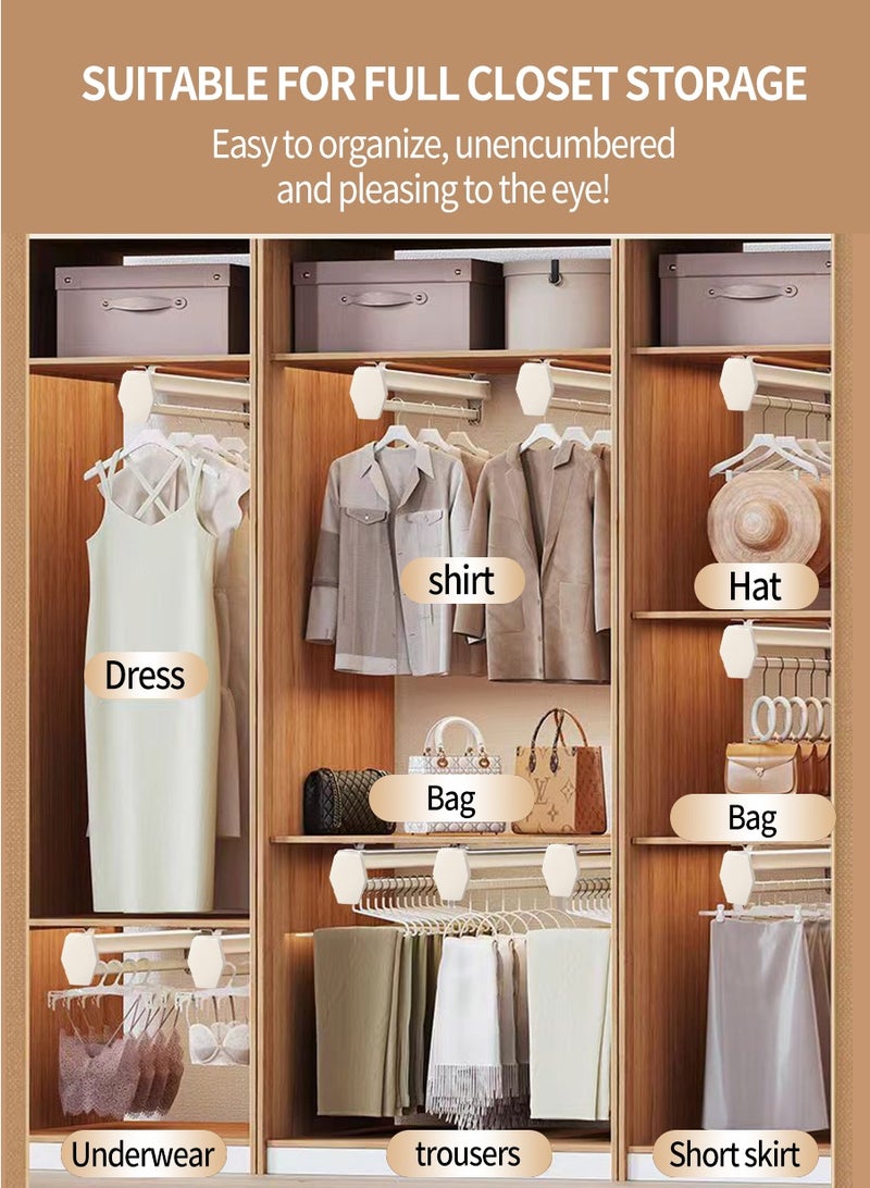 BEIRUI 56cm Multi-functional retractable pants rack, extendable pull out pants rack hanger, sliding heavy duty steel hanger rail, pull out closet, scarf, pants, clothes, towel storage slider 56CM - Image 5