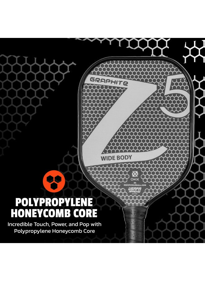 Onix ONIX Graphite Z5 Pickleball Paddle (Graphite Carbon Fiber Face with Rough Texture Surface, Cushion Comfort Grip and Nomex Honeycomb Core for Touch, Control, and Power),White  - Image 2
