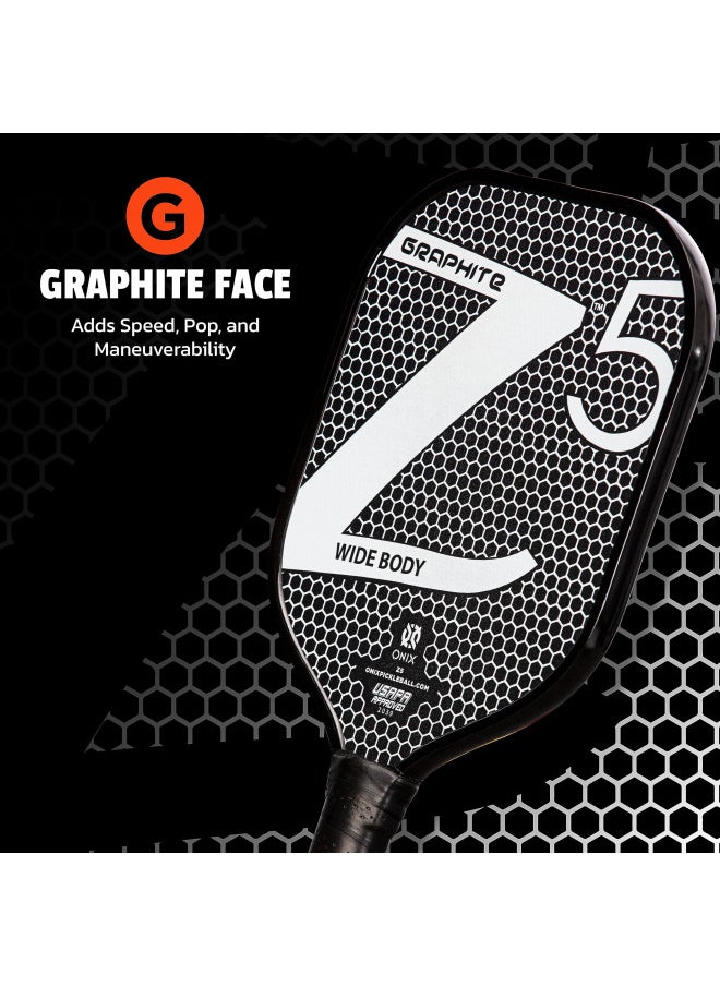 Onix ONIX Graphite Z5 Pickleball Paddle (Graphite Carbon Fiber Face with Rough Texture Surface, Cushion Comfort Grip and Nomex Honeycomb Core for Touch, Control, and Power),White  - Image 4