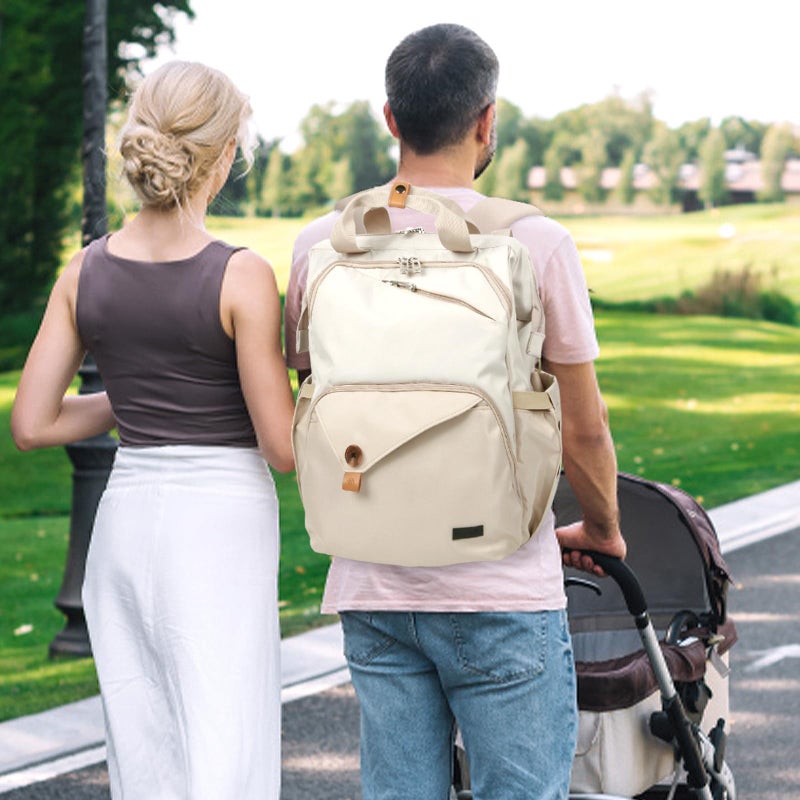 Hap Tim Baby Diaper Bag for Boys Girls, Large Backpack Diaper Bags with Double Compartments, Baby Registry Search Shower Gifts Stuff Newborn Must Havesï¼ˆ7340-KKï¼‰ - Image 4