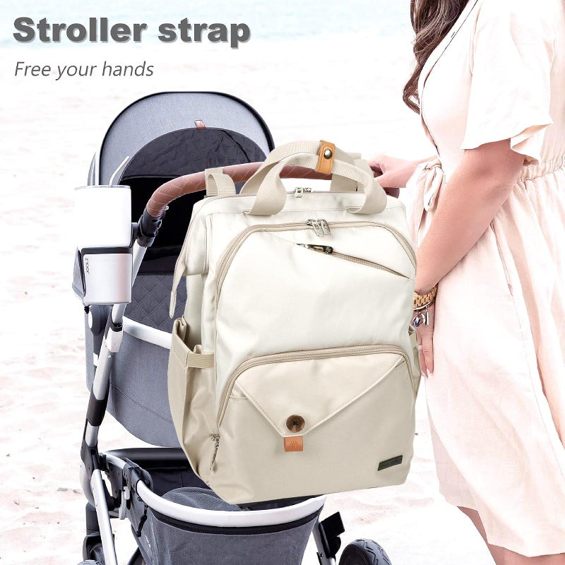 Hap Tim Baby Diaper Bag for Boys Girls, Large Backpack Diaper Bags with Double Compartments, Baby Registry Search Shower Gifts Stuff Newborn Must Havesï¼ˆ7340-KKï¼‰ - Image 3