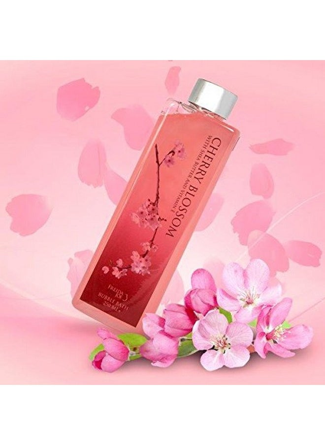 Freida and Joe - Deluxe Cherry Blossom Relaxing Spa Basket For Women: Indulge Bath Set Home Spa Package In A Wooden Curio - Image 1