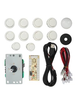 Thoraya DIY USB Controller Computer Rocker Oval Ball Joysticks with Control Chip for Arcade Game White  - Image 4