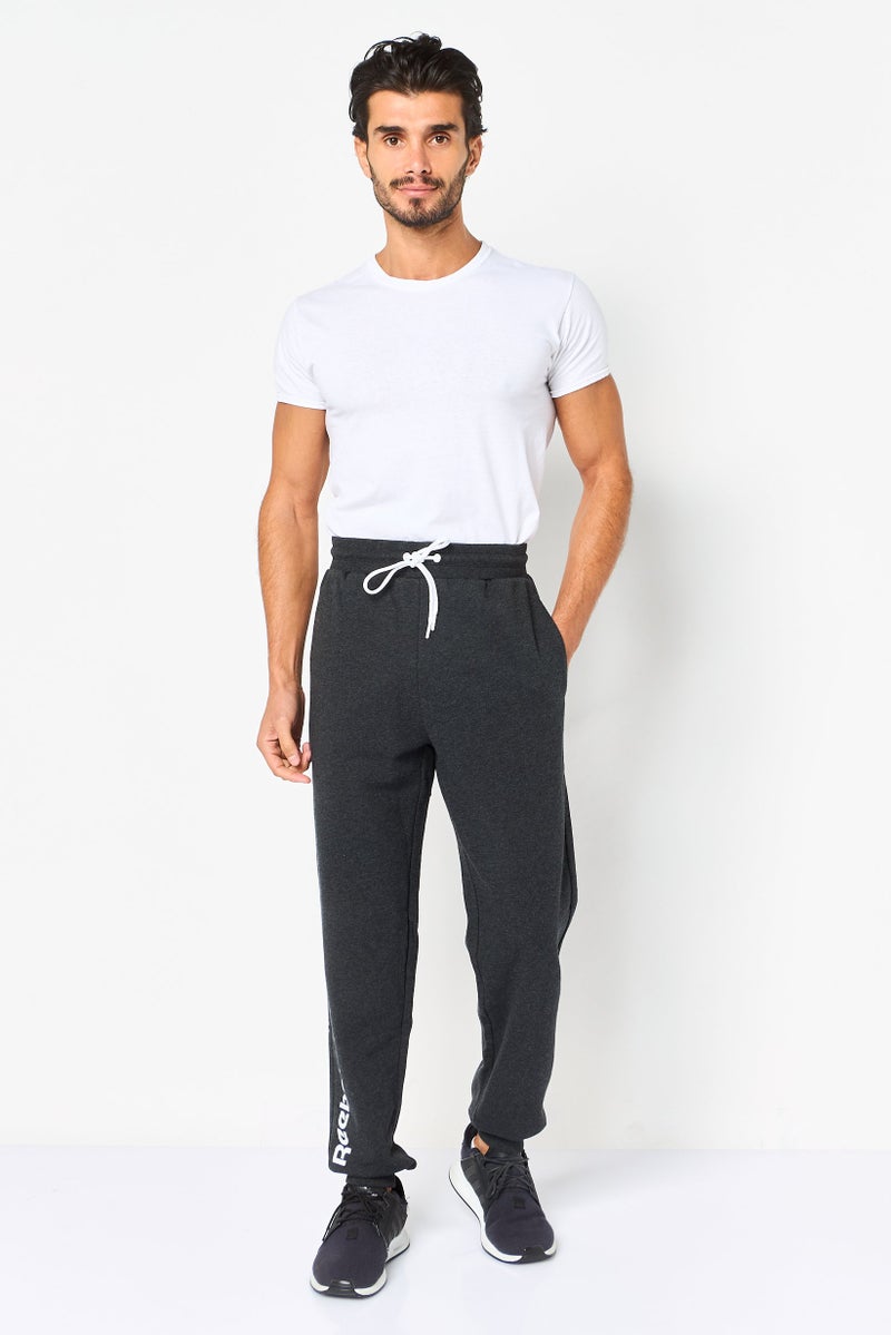 Reebok Men Sportswear Fit Brand Logo Outdoor Sweatpants, Black - Image 2