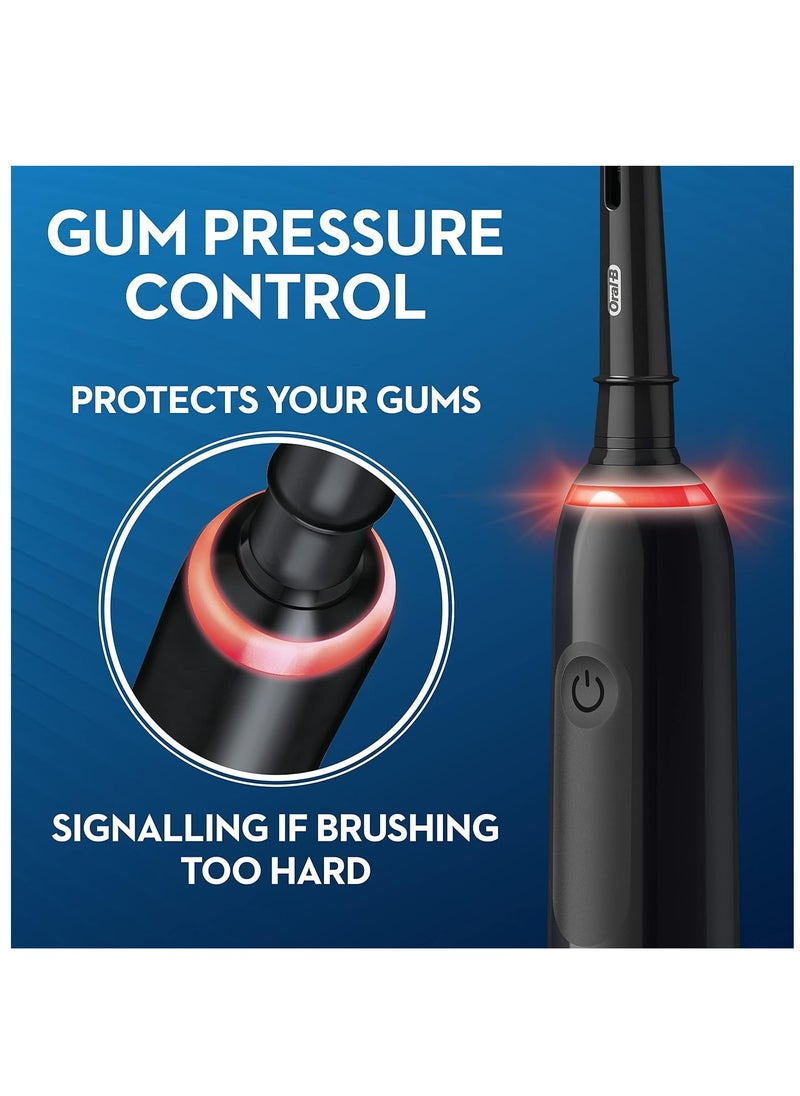 Oral-B - PRO 3 Electric Toothbrush Smart Pressure Sensor & Travel Case Gift, Black - Image 1