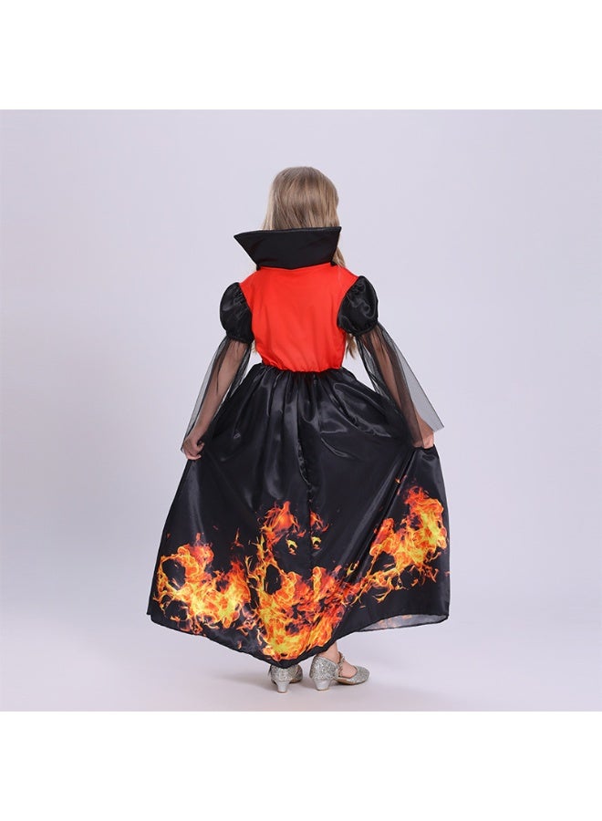 Royal Vampire Costume for Girls, Deluxe Set Halloween Gothic Victorian Vampiress Queen Costume - Image 2