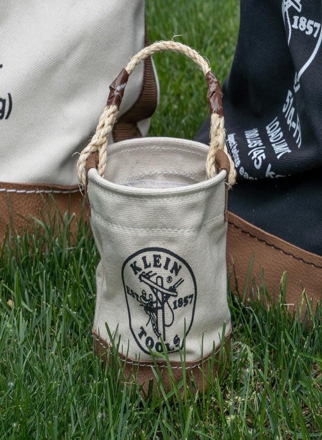 Klein Tools 5104MINI Mini Tool Bucket, Leather-Bottom - Image 4