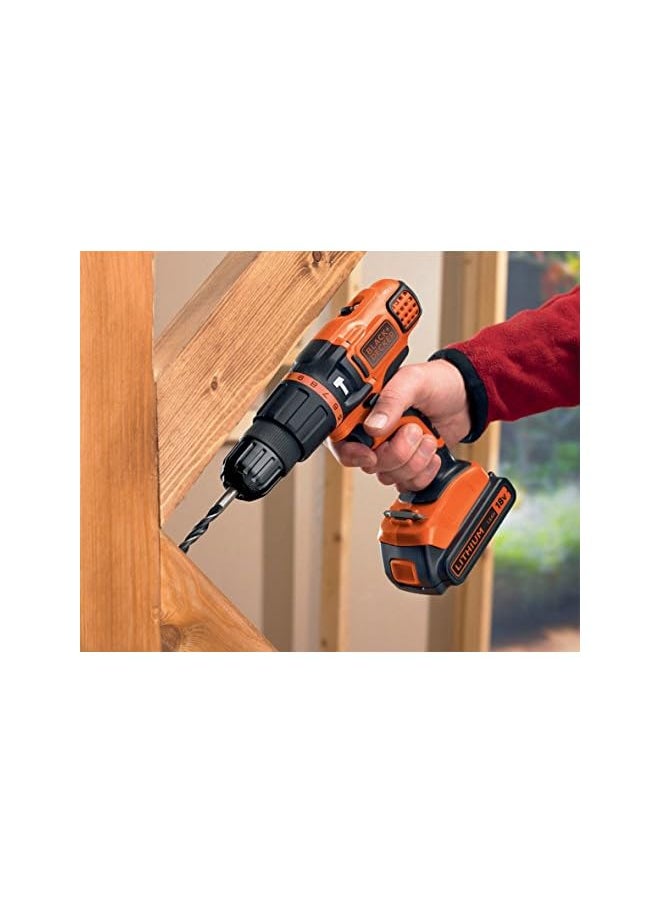 BLACK+DECKER - Cordless Hammer Drill With 11 Torque Settings 18V Battery Not Included Bdch188N Xj 2 Years - Image 1