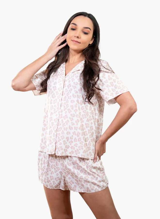 Aadaraya Aadaraya Printed Shirt and Shorts Set