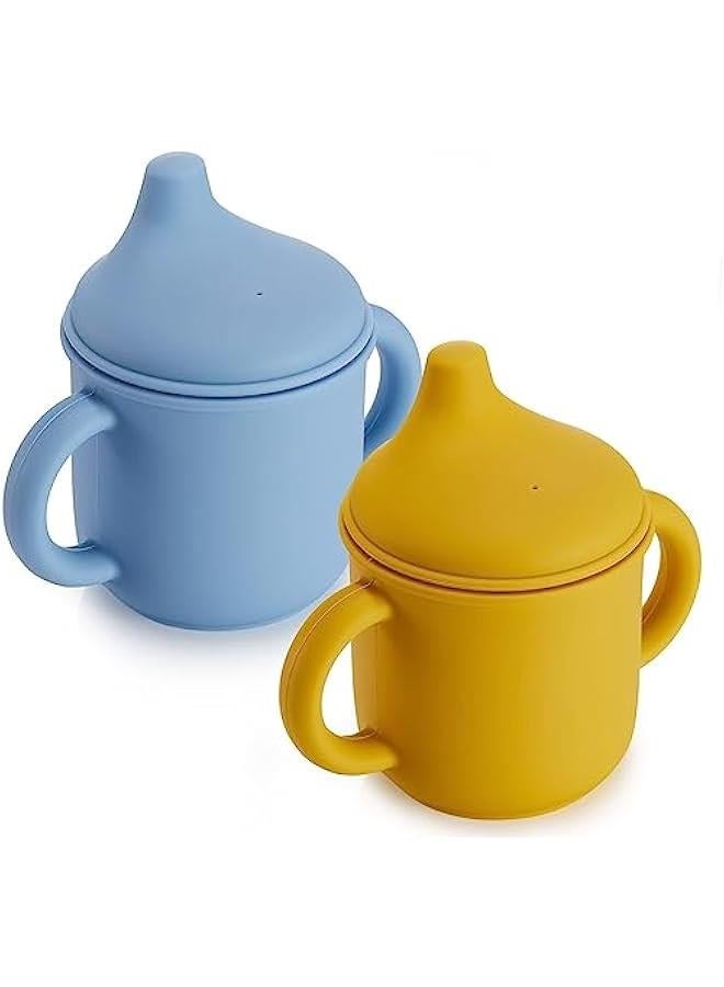 MOXO Silic Baby Sippy Cup with Handles Easy Grip Spout Lid for Toddlers Training Cup for 6 Months  2 - Image 1