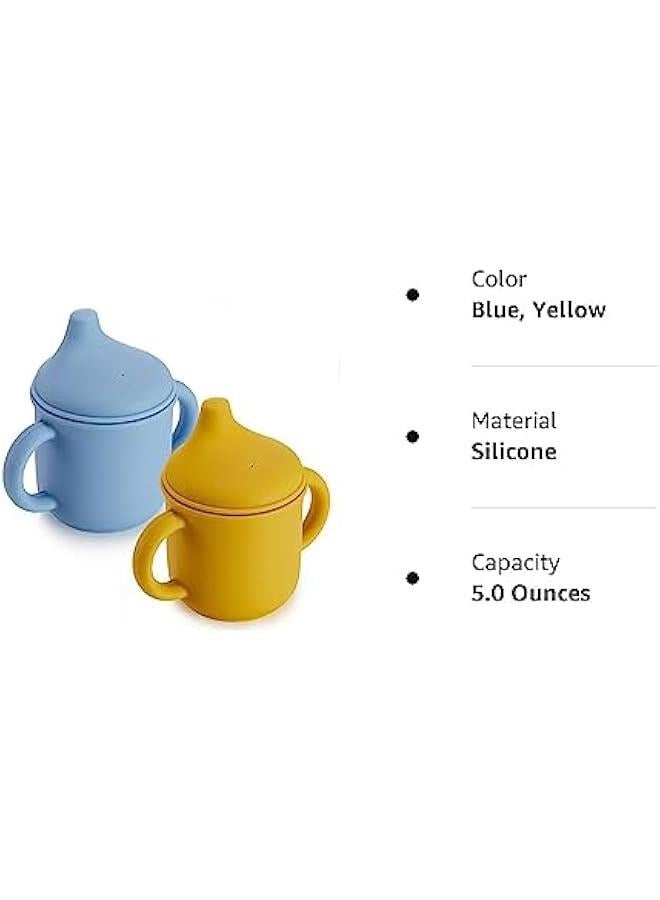 MOXO Silic Baby Sippy Cup with Handles Easy Grip Spout Lid for Toddlers Training Cup for 6 Months  2 - Image 2