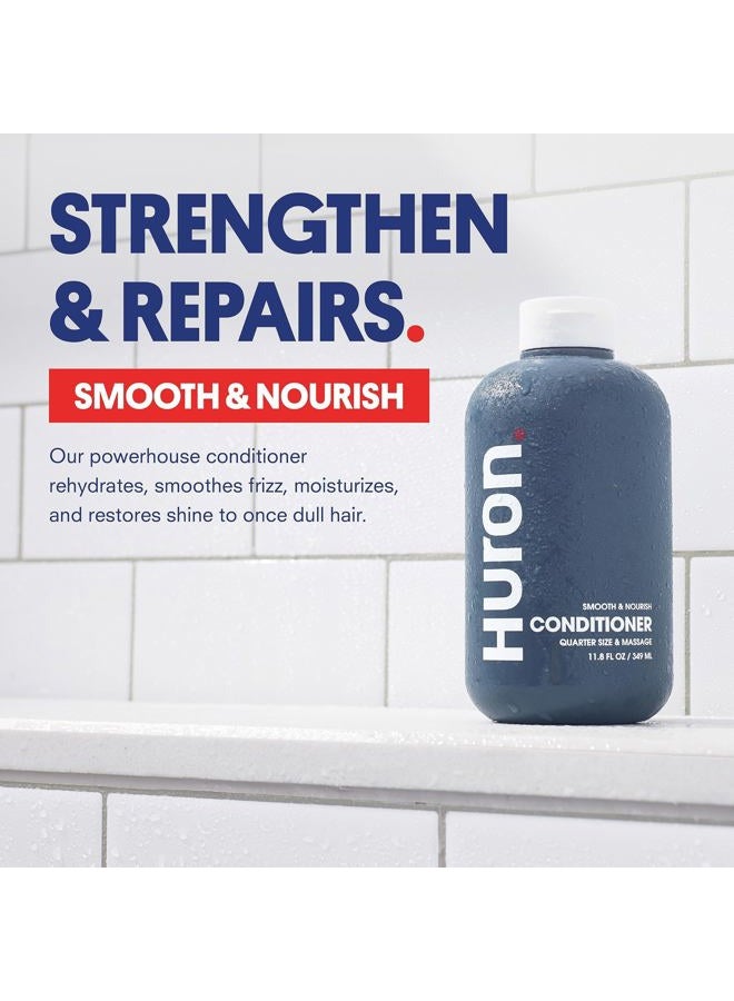 Huron Men's Conditioner - Lightweight, Hydrating Conditioner - Eliminates Frizzy Hair, Moisturizes, & Restores Shine - Clean & Invigorating Scent - 100% Vegan Ingredients & Cruelty-Free - 11.8 Fl Oz - Image 3