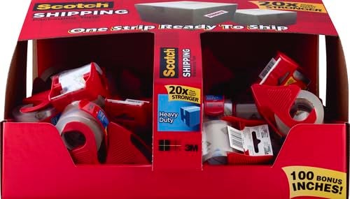 Scotch  Scotch Heavy Duty Shipping and Moving Packing Tape, Clear, Packing and Moving Supplies, 1.88 in. x 27.7 yd., 1 Tape Roll with Dispenser  - Image 4