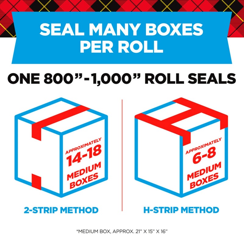 Scotch  Scotch Heavy Duty Shipping and Moving Packing Tape, Clear, Packing and Moving Supplies, 1.88 in. x 27.7 yd., 1 Tape Roll with Dispenser  - Image 3