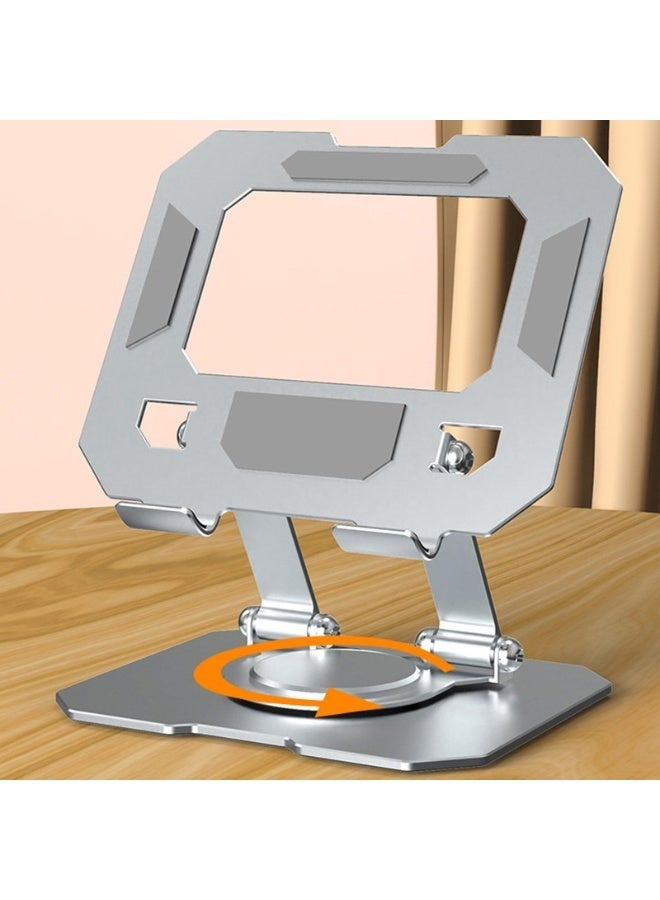 Lacoz 360° Rotating All-Metal Foldable Anti-Shake Mobile and Tablet Mount Holder Silver - Image 4