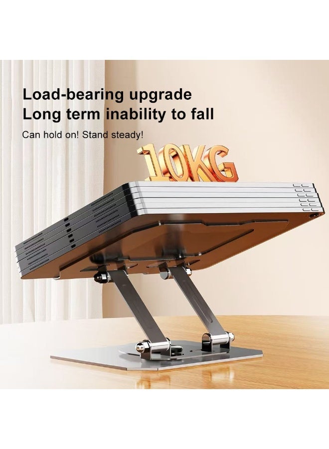 Lacoz 360° Rotating All-Metal Foldable Anti-Shake Mobile and Tablet Mount Holder Silver - Image 3