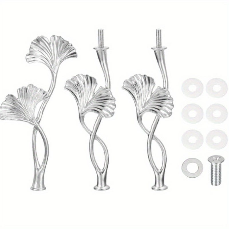 Silvery Three Layers Ginkgo Tree Cake Stand - Image 4