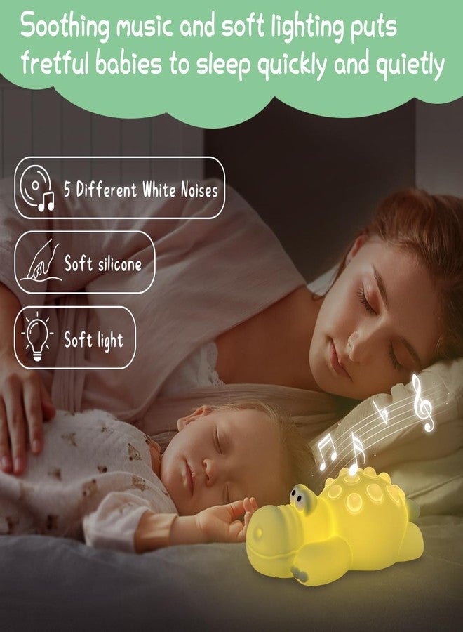 LEDHOLYT Night Light for Kids, Cute Silicone Nursery Crocodile Lamp with White Noise, NightLight for Baby and Toddler,Squishy Kawaii Bedside Lamp for Kids Room - Image 3