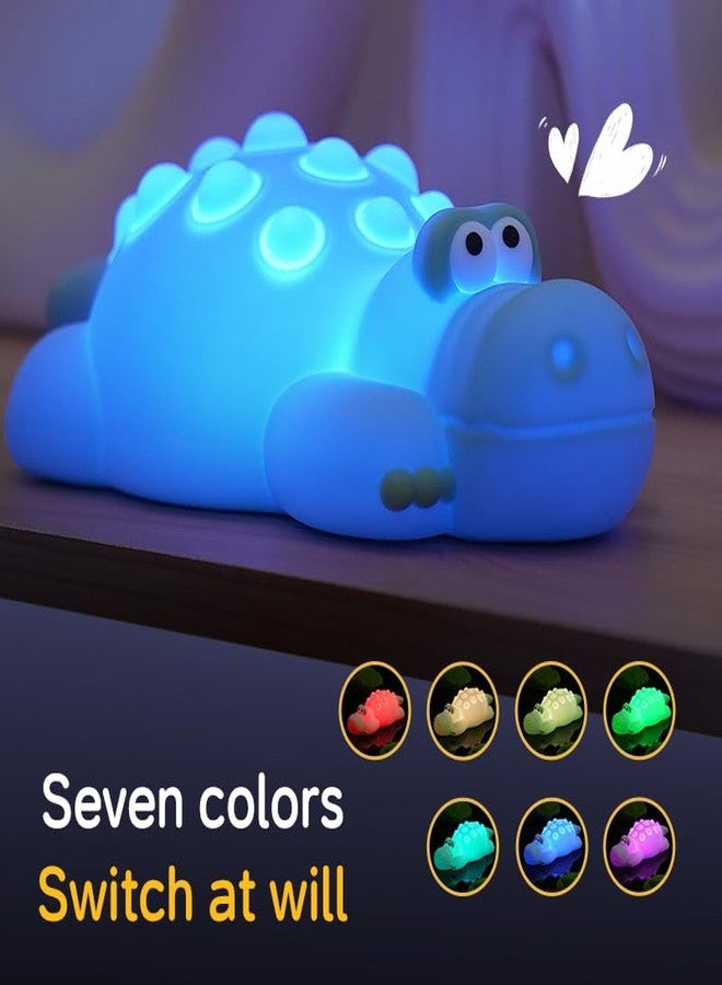 LEDHOLYT Night Light for Kids, Cute Silicone Nursery Crocodile Lamp with White Noise, NightLight for Baby and Toddler,Squishy Kawaii Bedside Lamp for Kids Room - Image 2