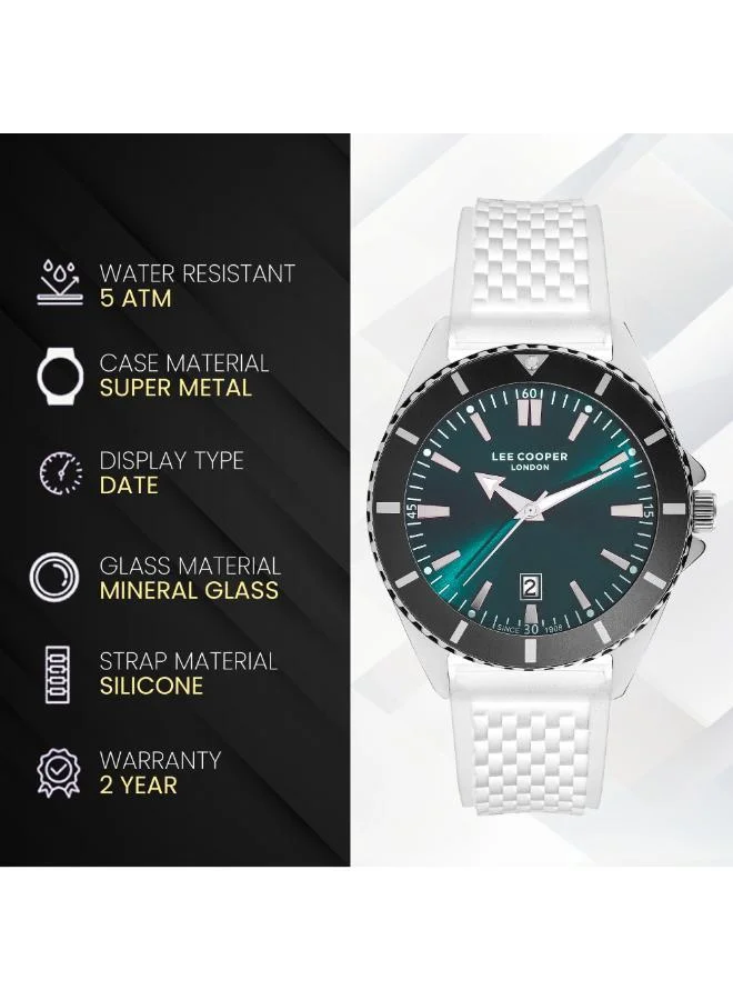 Lee Cooper  Men's Silicone DATE Watch LC07361.393 - 45 mm for Men | Best Price UAE