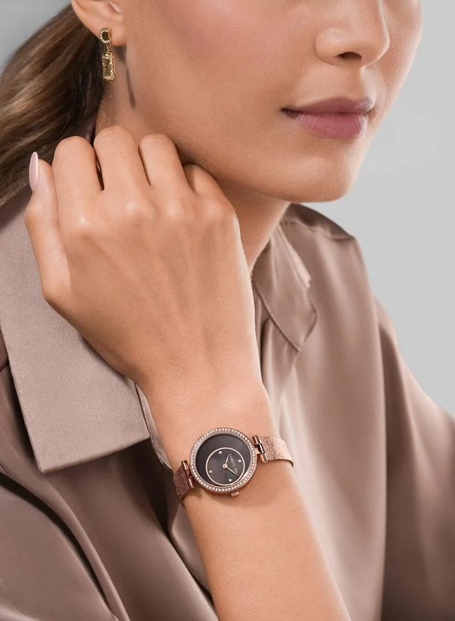 CERRUTI 1881  Cerruti 1881 Ladies Rose Gold Plated Black Sunray/Black Mother of Pearl Dial Watch for Women | Best Price UAE