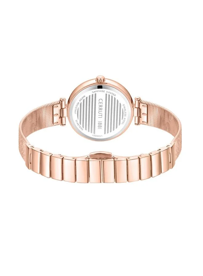 CERRUTI 1881  Cerruti 1881 Ladies Rose Gold Plated Black Sunray/Black Mother of Pearl Dial Watch for Women | Best Price UAE