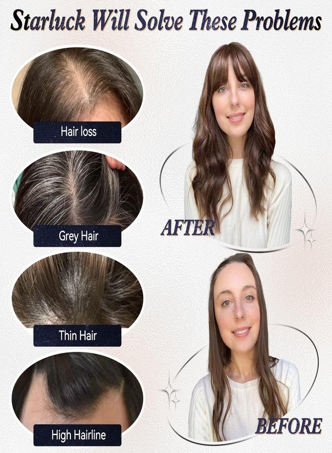 starluck Hair Toppers for Women Real Human Hair No Bangs, 100% Remy HumanHair Toppers for Women Hand-woven with Thinning,Cover Gray Roots,Adds Volume, Mixed Blonde And Brown - Image 5