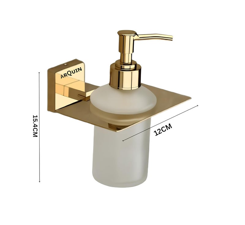 ARQUIN ARQUIN VITA 304 Grade Stainless Steel Liquid Soap DispenserSoap DispenserBathroom Accessories Gold Pack of 4  - Image 4