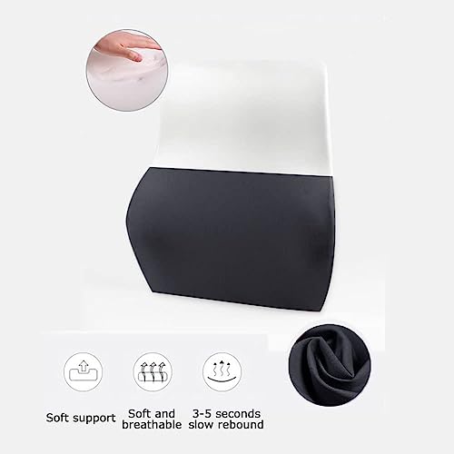 DEBIK® | Lumbar Support Pillow for Office Chair Car Back Support Pillow, Memory Foam Gaming Chair Desk Chair Back Cushion for Lower Back Pain Relief, Ergonomic Back Rest (Black) - Image 5