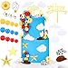 GlikCeil 57 Pcs Cartoon Cake Topper Kit Cow Birthday Party Decorations Red Blue and Yellow Cake Toppers Cow Baby Shower Supplies for Cupcake Party Decorations - Image 3