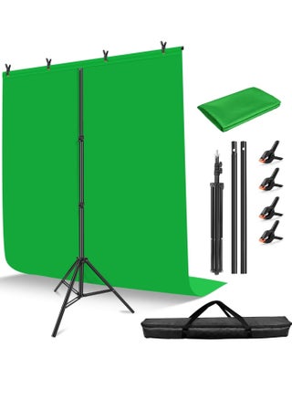 Background for Photography Backdrop Kit with Stand 200 x 200 cm Portable Green Screen Backdrop with Stand kit Green Screen Background with Stand Carrying Bag Clamp for Streaming Video Zoom Green Screen Photo Background for Photography Studio - pzsku/Z36FE76E3273A2E30B237Z/45/1750305423/9e4a95d1-f621-49f2-a954-106b969aebc8