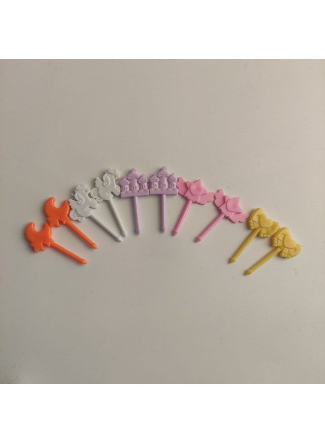 Children's Cartoon Fruit Fork Disposable Giraffe Animal Fork Suit Bento Sign Suit Anime Japanese Style Fruit Sign-Color:Opp Bag-Specifications: 10pcs  - Image 1