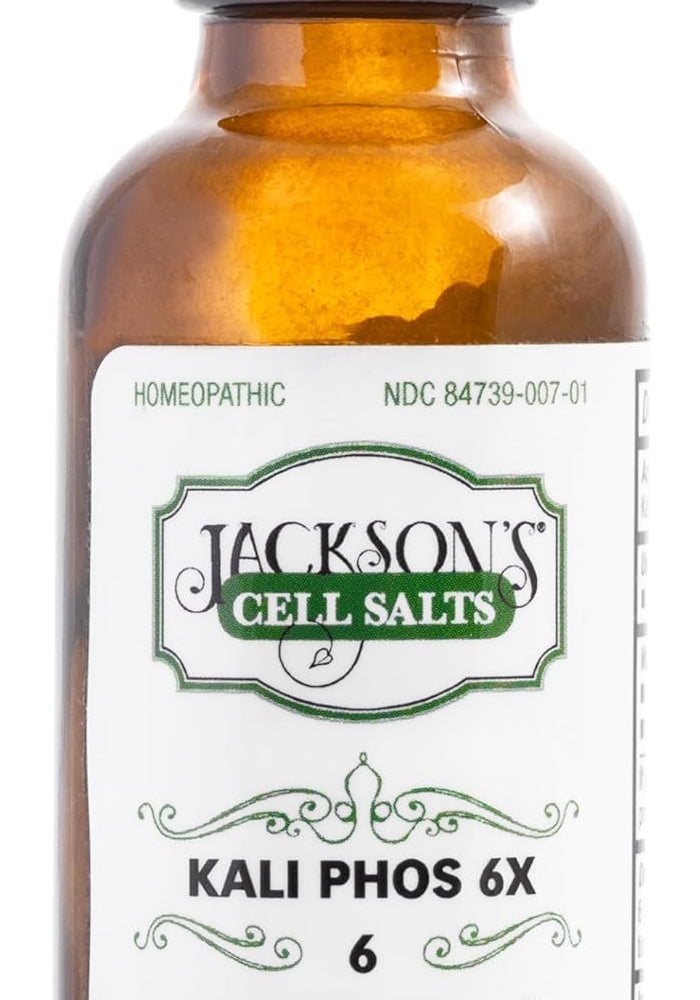 Jackson's #6 Kali Phos 6X - Certified Vegan and Lactose-Free Schuessler Tissue Cell Salt with 500 Pellets - Image 1