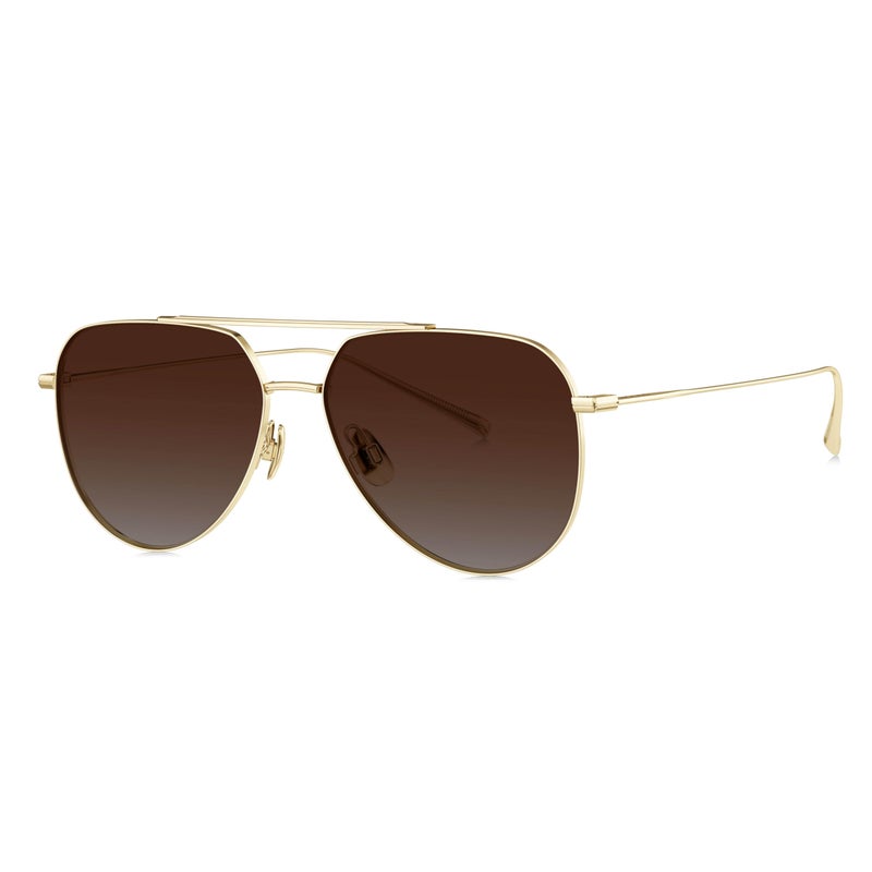 BOLON Unisex Premium Ultra Lightweight Full Titanium Classic Aviator Polarized Sunglasses BV1037 Riverside 57mm Exclusive Eyewear Brand of EssilorLuxottica - Image 2