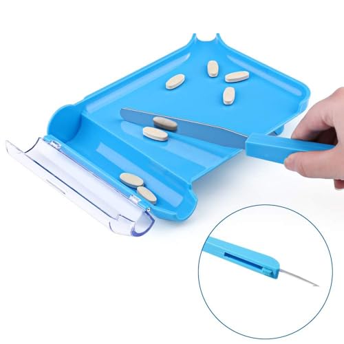 Opret Right Hand Pill Counting Tray with 2 Spatulas, Pill Counter with A Straight Spatula & A L-Spatula for Pharmacy to Count Meds Pills Tablets - Image 3
