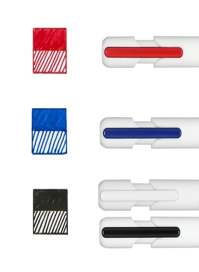 DUNBONG Retractable Ballpoint Pen,Ball pens, 0.5mm Gel Pens, Fine Point, 4 Black, 1 Blue &1 Red,Box of 6 Pens - Image 3