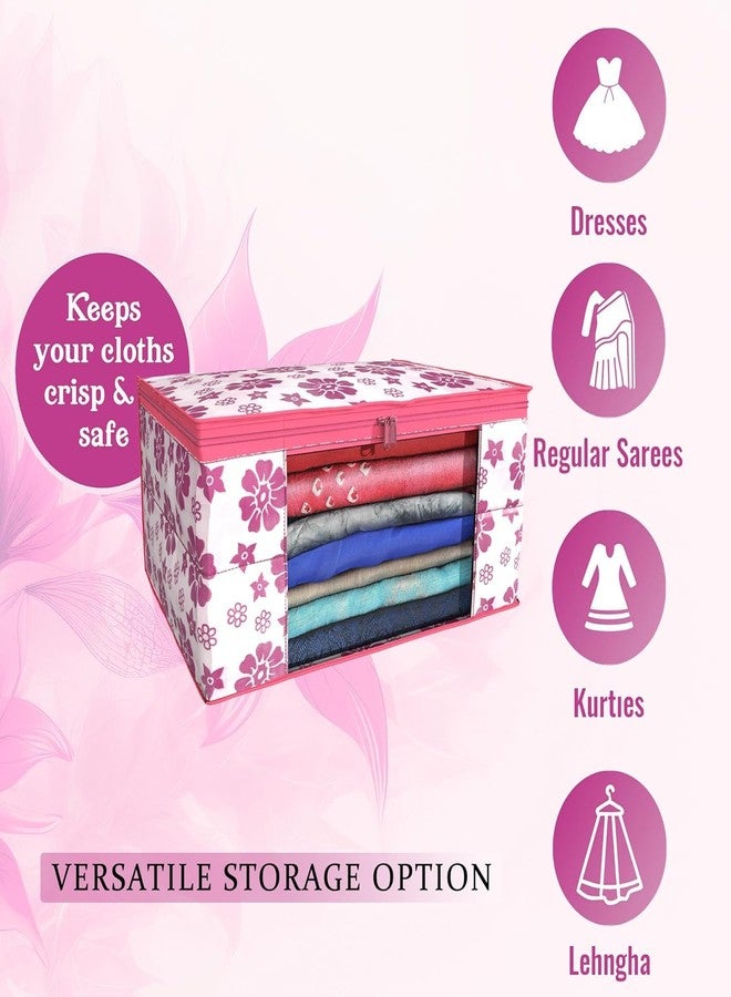 SHAPING FABRIC طقم غطاء ساري من قماش التشكيل، قطعة واحدة، منظم ملابس من قماش غير منسوج للخزانة مع نافذة شفافة وحقيبة تخزين ملابس بسحاب مزدوج، غطاء ملابس SF_XL_SC_CC_XPID1598426731599519 - Image 2