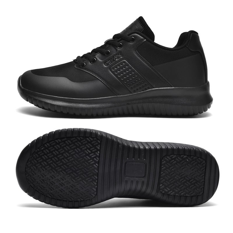 Chef''s Special Non-Slip Shoes for Men, Waterproof and Oil-Proof, Soft-Soled Black Work Shoes for Long-Term Standing in the Restaurant Kitchen - Image 4