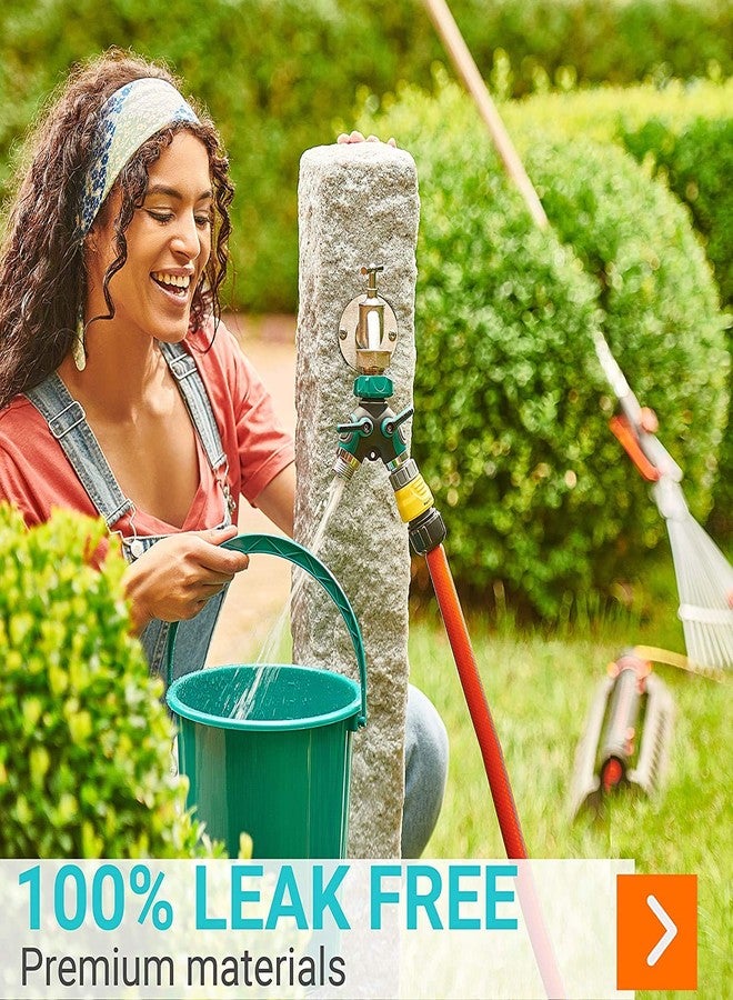 Trazon Garden Hose Splitter 2 Way Heavy Duty, Strong & Durable Garden Y Hose Splitter Connector Metal Body, Faucet Splitter, Hose Adapter, Water Tap Outdoor, Two Way Double Dual Hoses Splitter - Image 2