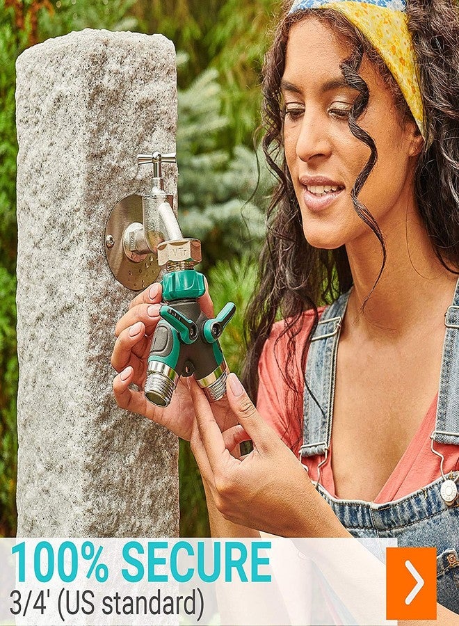 Trazon Garden Hose Splitter 2 Way Heavy Duty, Strong & Durable Garden Y Hose Splitter Connector Metal Body, Faucet Splitter, Hose Adapter, Water Tap Outdoor, Two Way Double Dual Hoses Splitter - Image 4
