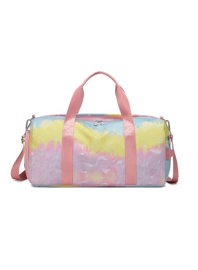 Sports bag for girls and women, waterproof travel bag for dance and gymnastics training, with a shoe pocket, wet shoulder strap, polyester for weekend getaways
