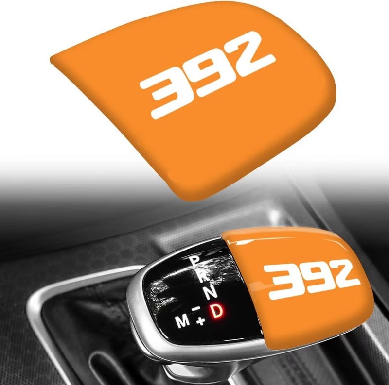 TOOLEPIC Gear Shifter Knob Cover for Dodge Challenger Charger Durango Accessory 2015-2025 – Premium ABS Plastic, Unique 392 Style Design,Header Orange,Ideal for Interior Upgrade - Image 1
