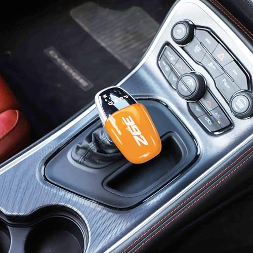 TOOLEPIC Gear Shifter Knob Cover for Dodge Challenger Charger Durango Accessory 2015-2025 – Premium ABS Plastic, Unique 392 Style Design,Header Orange,Ideal for Interior Upgrade - Image 2