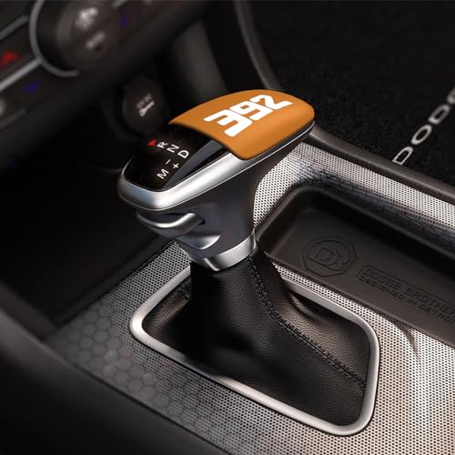 TOOLEPIC Gear Shifter Knob Cover for Dodge Challenger Charger Durango Accessory 2015-2025 – Premium ABS Plastic, Unique 392 Style Design,Header Orange,Ideal for Interior Upgrade - Image 5