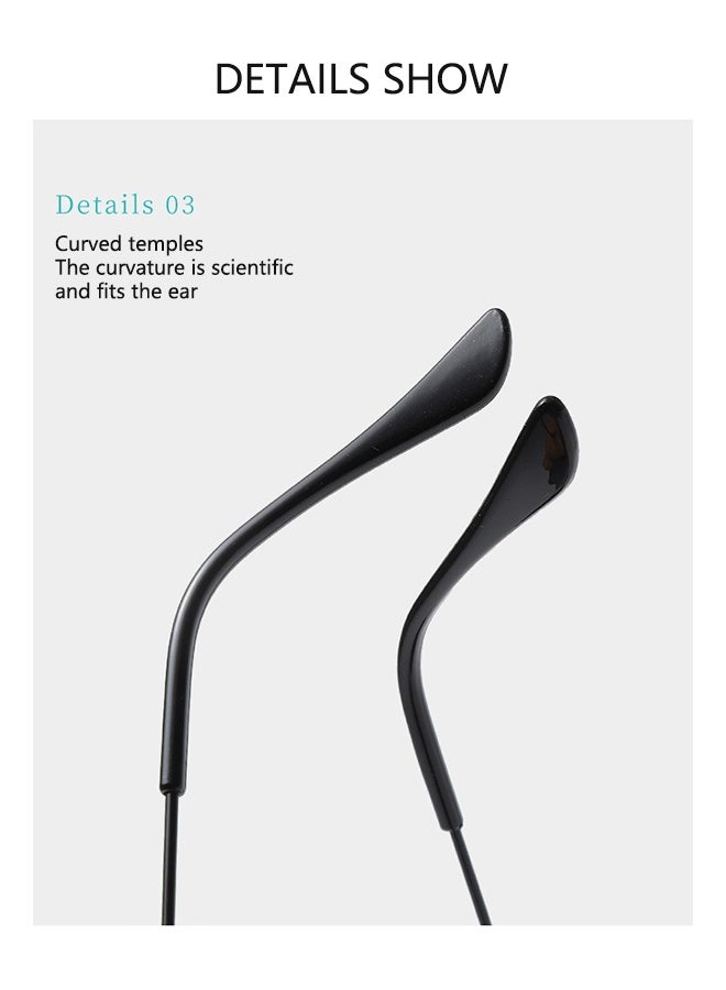 نظارات شمسية للنساء والرجال، حماية من الأشعة فوق البنفسجية، سداسية الشكل، تأتي مع حافظة للنظارات وقطعة قماش لتنظيف النظارات - Image 4