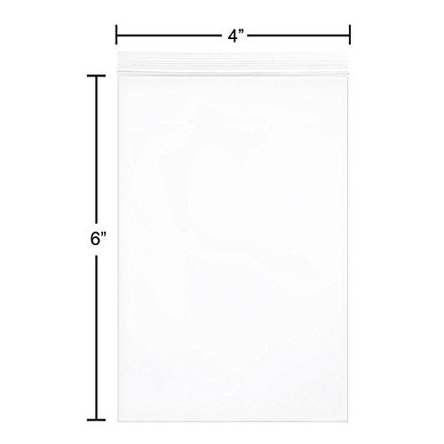 Cherodada 4" x 6" (100 pcs) 4 Mil Clear Reclosable Bags, Heavy Duty Small Plastic Clear Reclosable Poly Durable Zipper Bags - Image 2