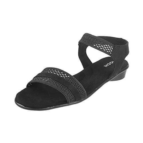 Mochi Womens Synthetic Black Sandals (Size (3 UK (36 EU)) - Image 1