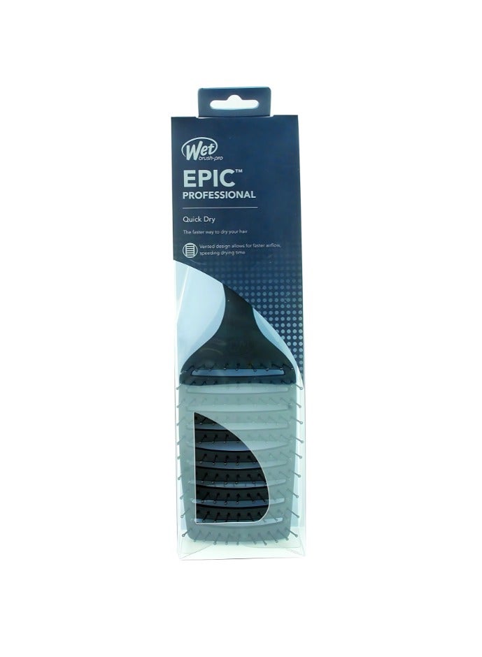 Wet Brush Epic Quick Dry Vent Hairbrush – Black Professional Heat-Resistant Detangling Brush for Wet or Dry Hair | Vented Design for Faster Blow-Drying - Image 5
