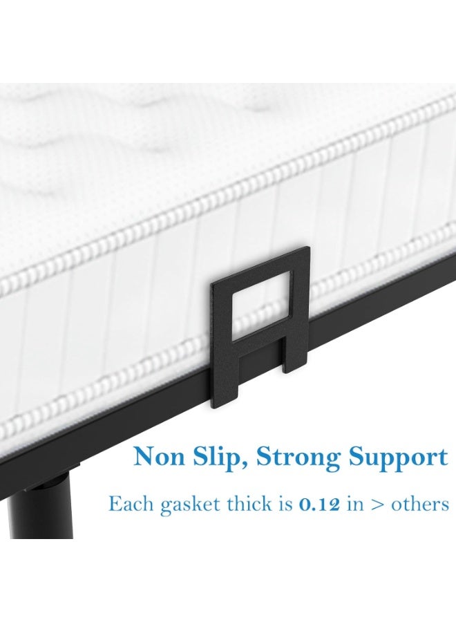 Non Slip Mattress Gaskets, 6 pcs Mattress Gaskets for Metal Bed Frame, Anti-Slip Holder in Place Gripper, Easy to Installation Metal Pad Gripper, Black - Image 2