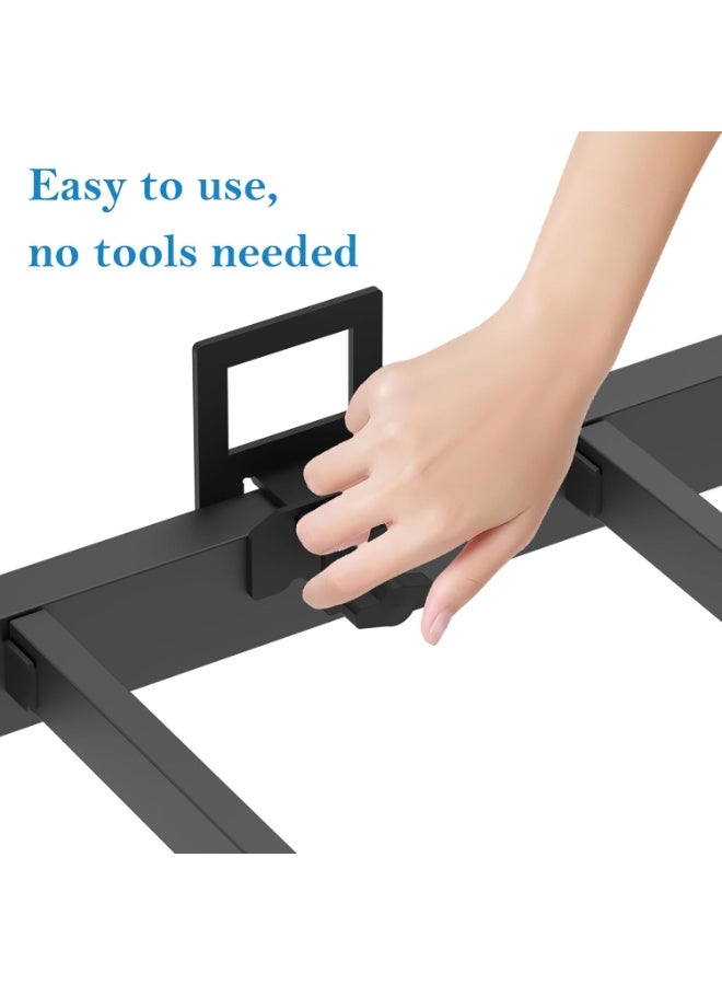 Non Slip Mattress Gaskets, 6 pcs Mattress Gaskets for Metal Bed Frame, Anti-Slip Holder in Place Gripper, Easy to Installation Metal Pad Gripper, Black - Image 4